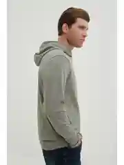Серый худи с капюшоном из хлопка