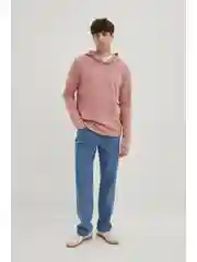 Розовый худи с капюшоном из хлопка