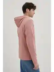 Розовый худи с капюшоном из хлопка