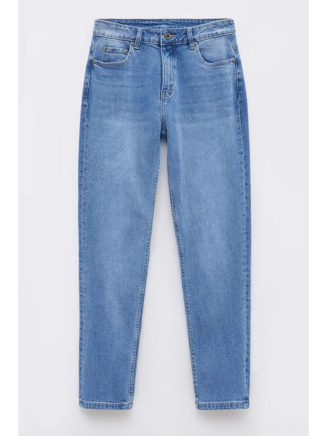 Голубой джинсы slim fit женские