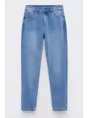 Голубой джинсы slim fit женские