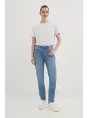 Голубой джинсы slim fit женские