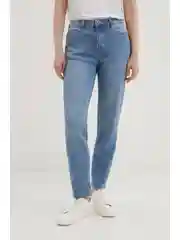 Голубой джинсы slim fit женские