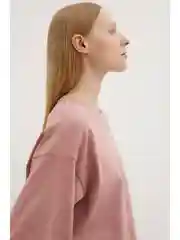 Розовый оверсайз футболка из хлопка