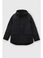 Черный куртка oversize силуэта с капюшоном