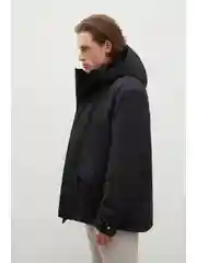 Черный куртка oversize силуэта с капюшоном