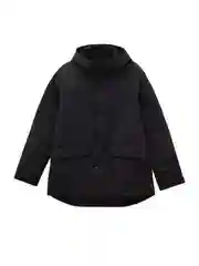 Черный куртка oversize силуэта с капюшоном
