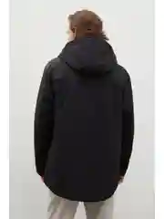 Черный куртка oversize силуэта с капюшоном