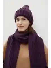 Фиолетовый шарф женский