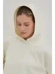 Бежевый укороченная толстовка из хлопка