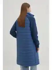 Зеленый утепленное полупальто с вязаными рукавами