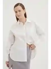 Рубашка из хлопка с акцентными рукавами