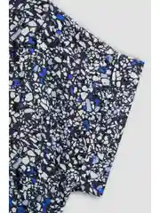 Серый блузка из вискозы с коротким рукавом