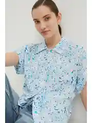 Блузка из вискозы с коротким рукавом