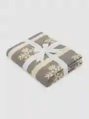 Плед Arya Хлопок 127x152 Bright Snowflake Серый, Белый