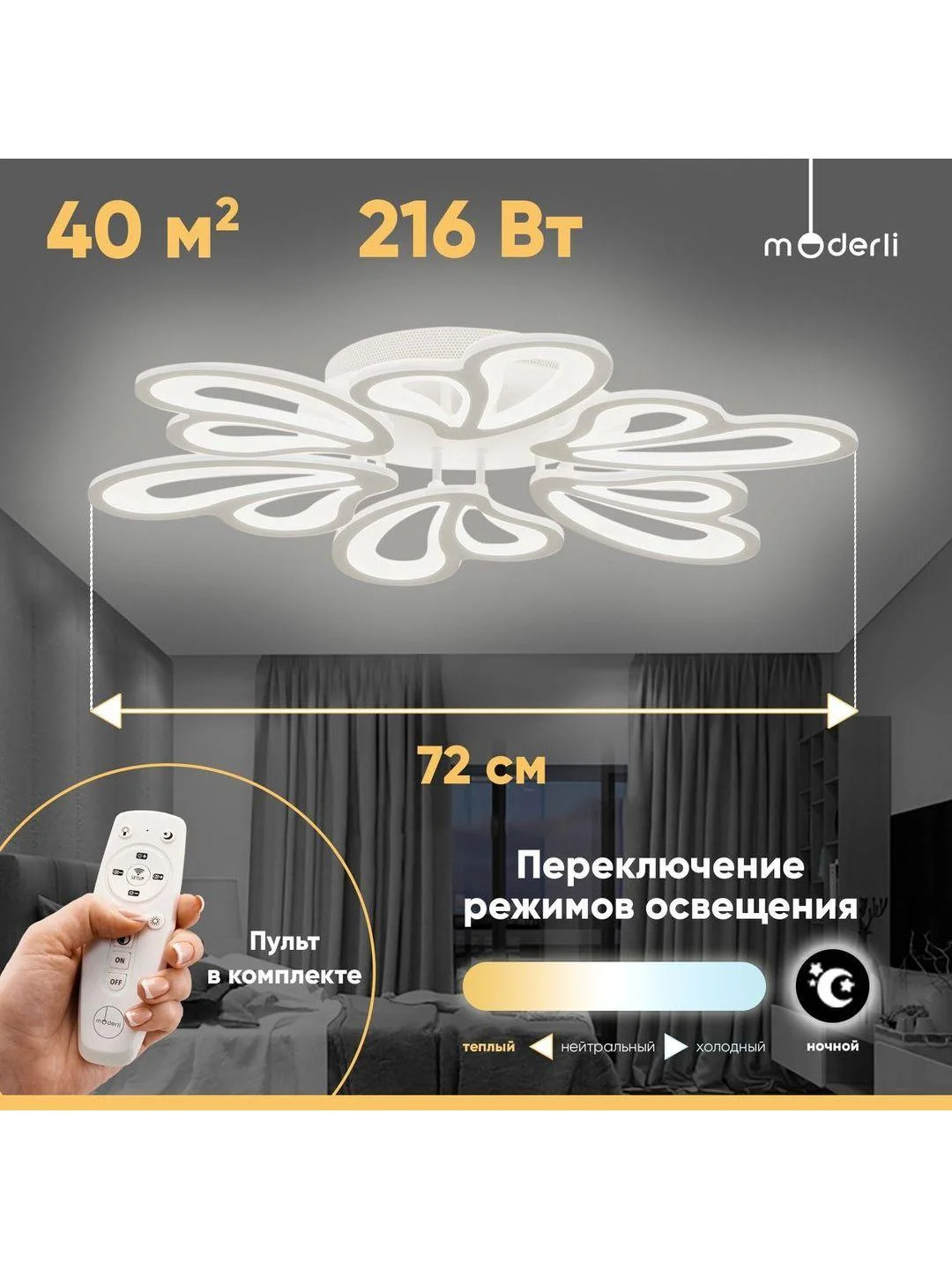 Люстра потолочная светодиодная Bience