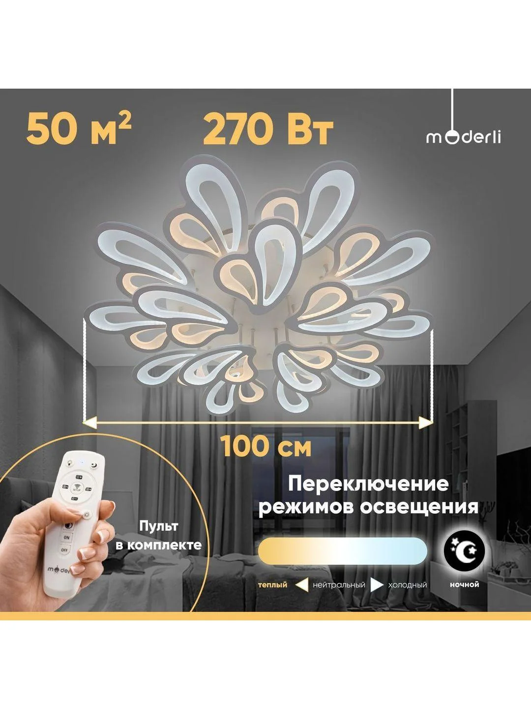 Люстра потолочная светодиодная Bience
