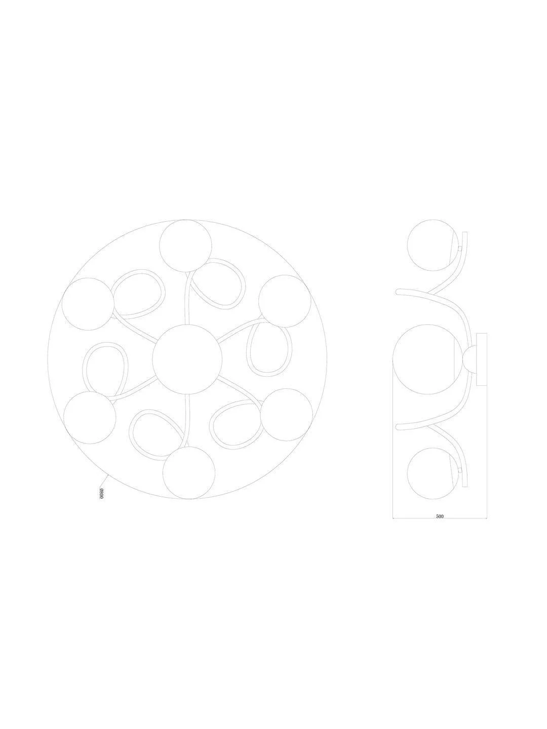 Люстра потолочная на штанге Moderli V1151-4P Circle 4*E27*60W белый белыйCircle1 - белый