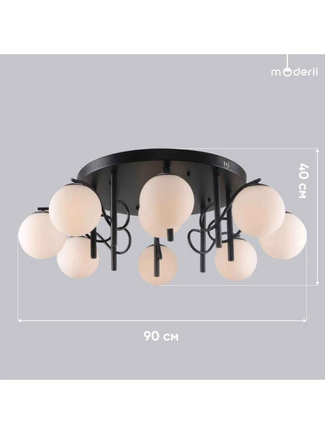 Белый люстра потолочная на штанге Moderli V1151-4P Circle 4*E27*60W белый белыйCircle1 - белый