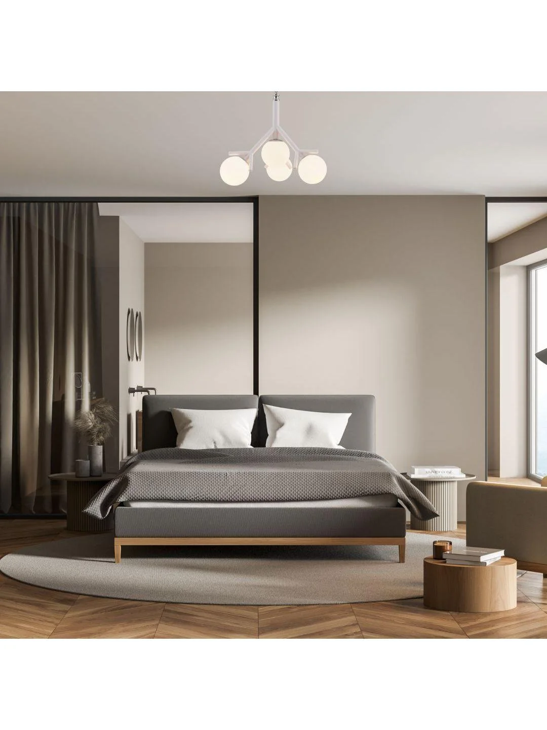 Белый люстра потолочная на штанге Moderli V1151-4P Circle 4*E27*60W белый белыйCircle1 - белый