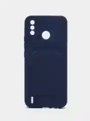 Темно-синий чехол с отделением для пластиковой карточки TECNO SPARK 6 GO / SPARK GO 2021