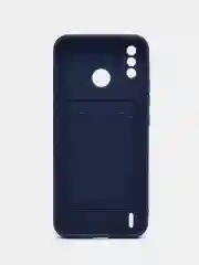 Темно-синий чехол с отделением для пластиковой карточки TECNO SPARK 6 GO / SPARK GO 2021