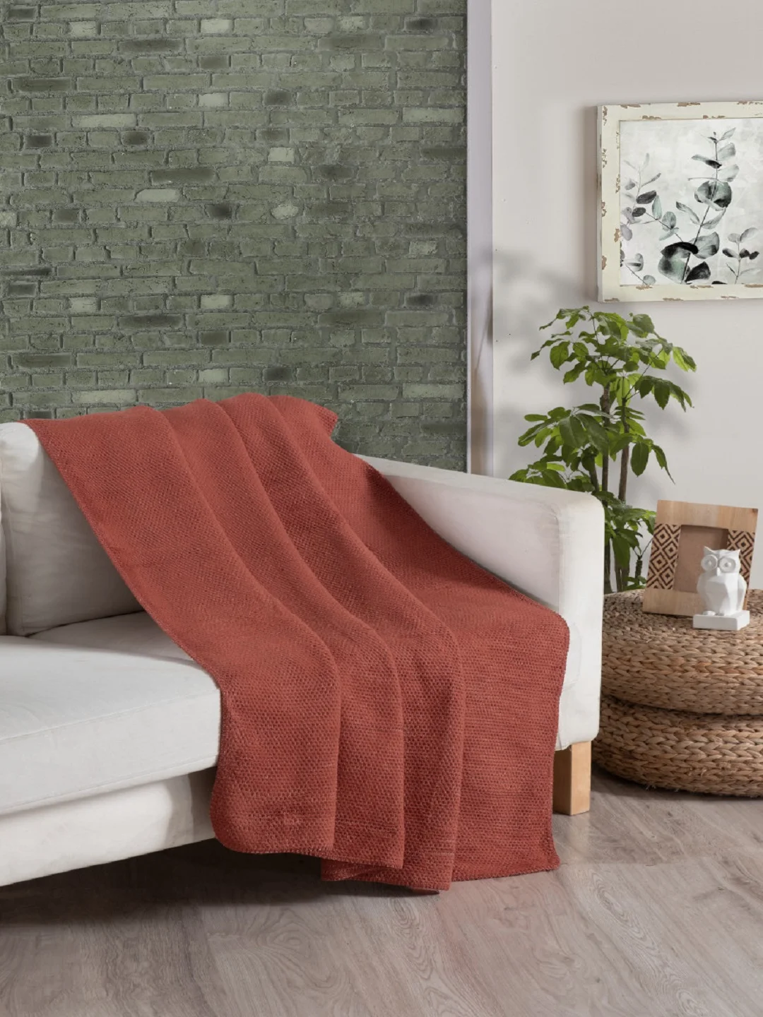Плед из Хлопка Arya Softy 200x220 см Красный