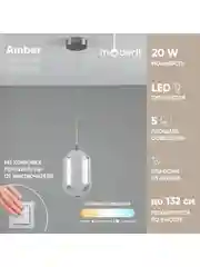 Серый светильник подвесной светодиодный Moderli Amber