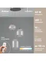 Серый светильник подвесной светодиодный Moderli Amber