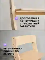 Растущий Стул детский для школьника Klikkin и подушки Совушки