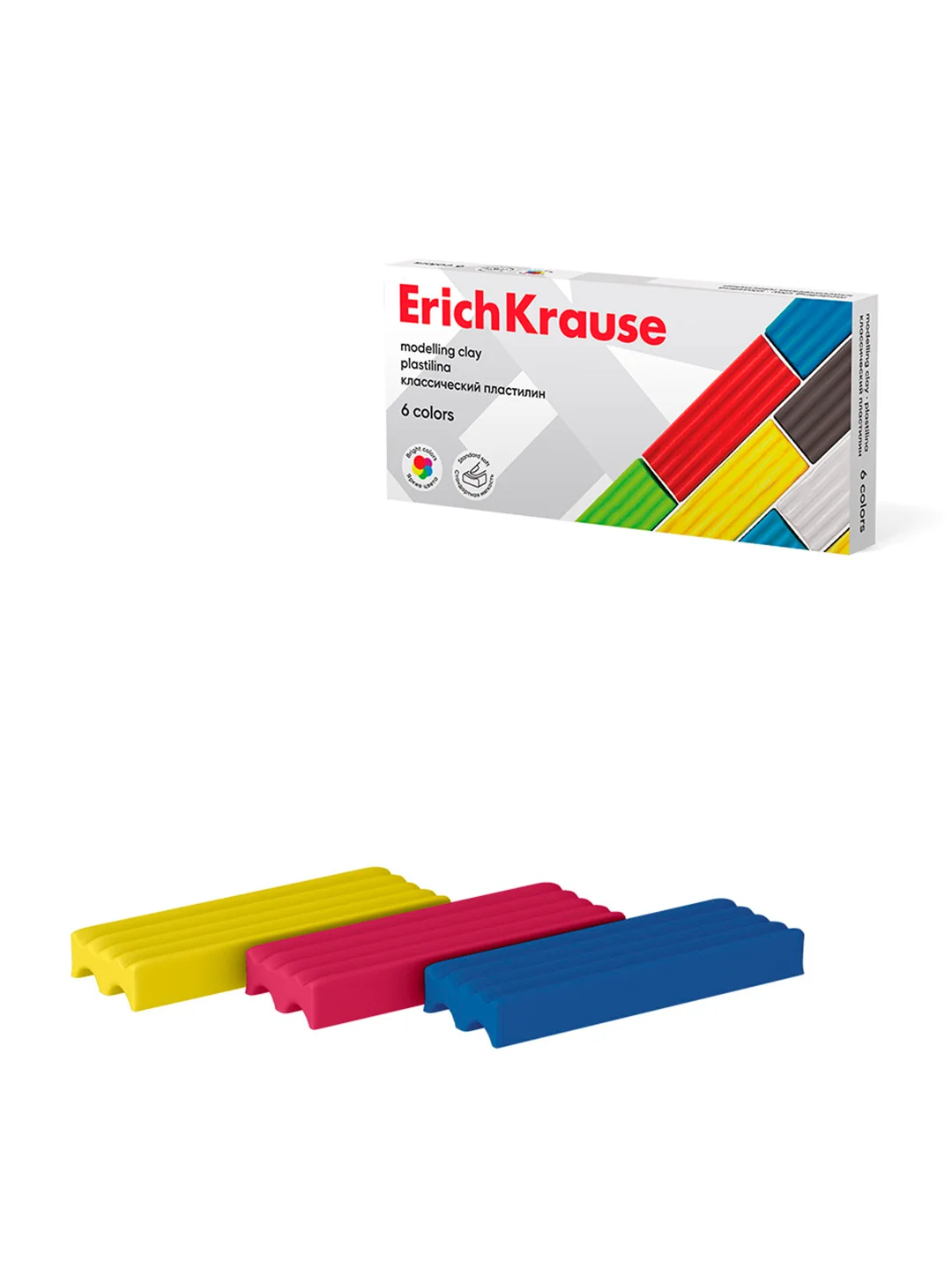 Пластилин классический ErichKrause 6/10/18/24 цвета