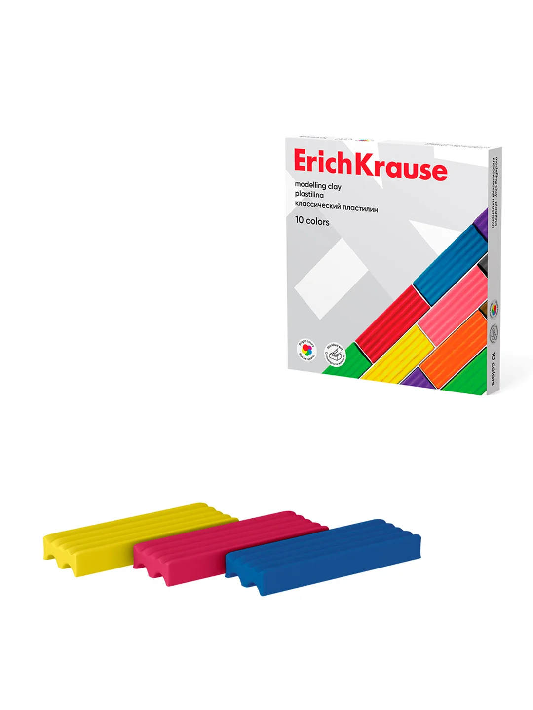Пластилин классический ErichKrause 6/10/18/24 цвета