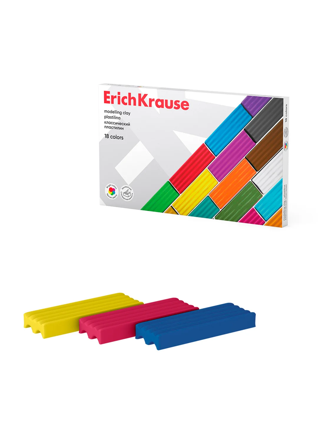 Пластилин классический ErichKrause 6/10/18/24 цвета