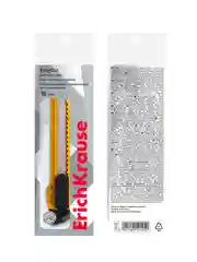 Нож канцелярский ErichKrause EasyCut, c механической фиксацией лезвия, 18 мм, ассорти