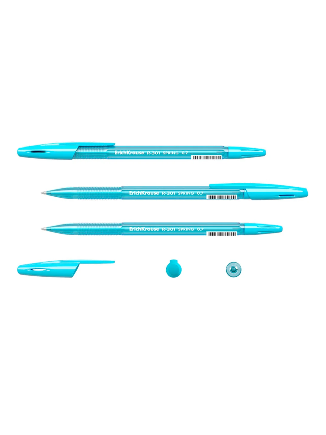 Набор из 8 ручек шариковых ErichKrause R-301 Stick Spring/ Pastel 0.7, цвет чернил синий