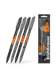 Набор из 4 ручек шариковых ErichKrause U-109 Stick&Grip Happy Capy 1.0, цвет чернил синий