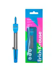 Циркуль металлический ErichKrause Neon, 120мм, флоупак, голубой