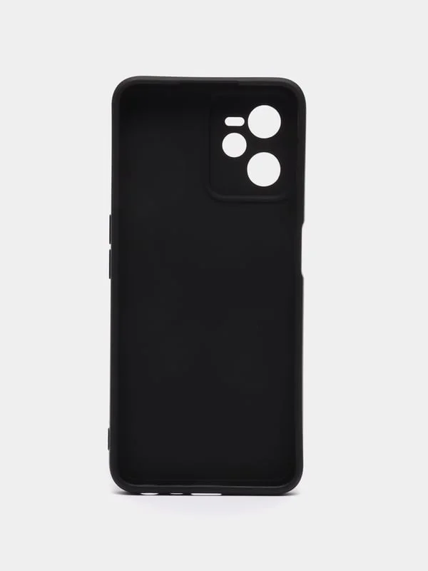 Черный чехол для Realme C35 (Реалми С35), силиконовый, матовый