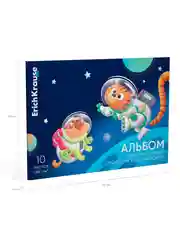 Альбом для рисования с бумагой для акварели на клею ErichKrause Space Animals, А4, 10 л