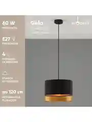 Черный подвесной светильник Moderli Gela 1P120