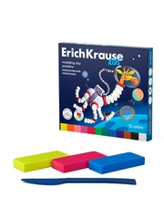 Пластилин классический ErichKrause Kids Space Animals Candy Pearl 12 цветов со стек, 216 г
