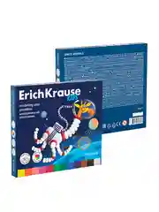 Пластилин классический ErichKrause Kids Space Animals Candy Pearl 12 цветов со стек, 216 г