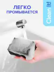Губки для мытья посуды Lomberta 10 шт, черные, большие, пористые, прочные, набор