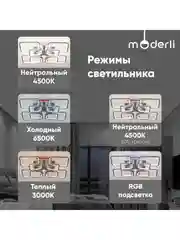Прозрачный светильник потолочный светодиодный Moderli Zita
