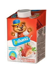 Коктейль молочный Топтыжка  Клубника со сливками 3,2% 500 г