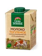 Молоко Село Зеленое Топленое ультрапастеризованное 3,2% Sq 0,5кг