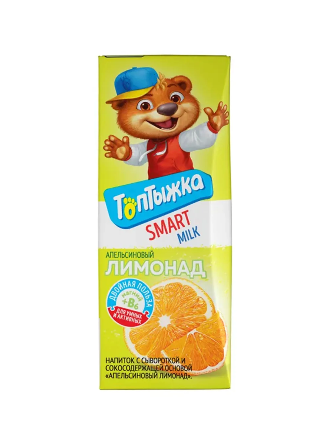 Напиток  сывороточный Топтыжка Апельсиновый лимонад , 0,2л