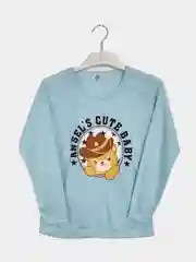 Лазурный лонгслив детский