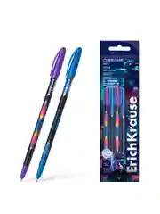 Набор из 4 ручек шариковых ErichKrause Neo® Stick Cyber Game 0.7, цвет чернил синий