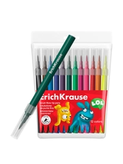 Фломастеры-кисточки ErichKrause Jolly Friends Washable 12 цветов